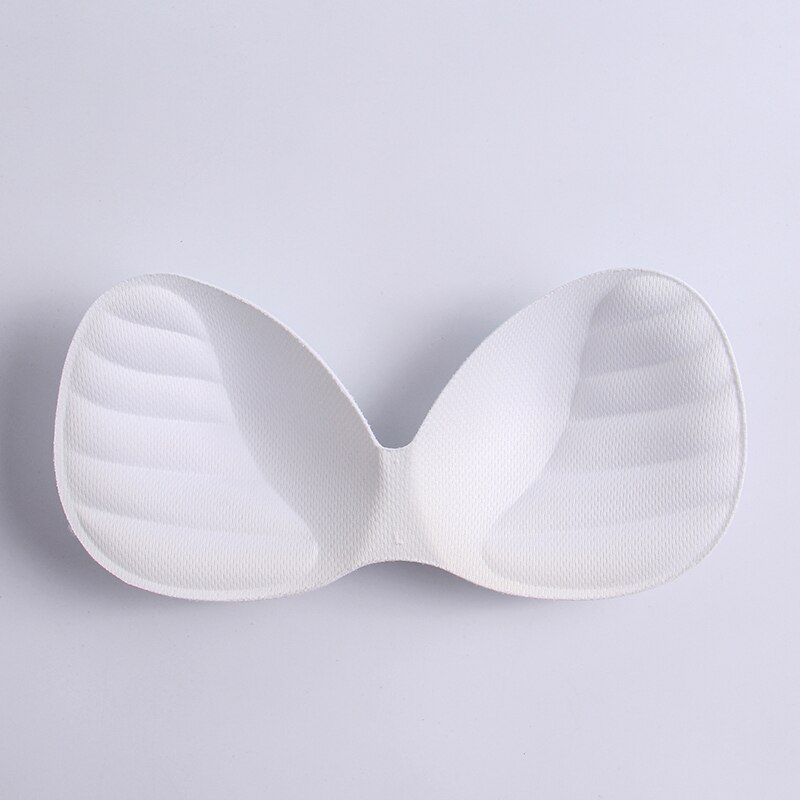 Body-fit kvinder badedragt pad indsæt bryst bh forstærker push up bikini polstret indsatser bryst usynlig pad tilbehør: Hvid