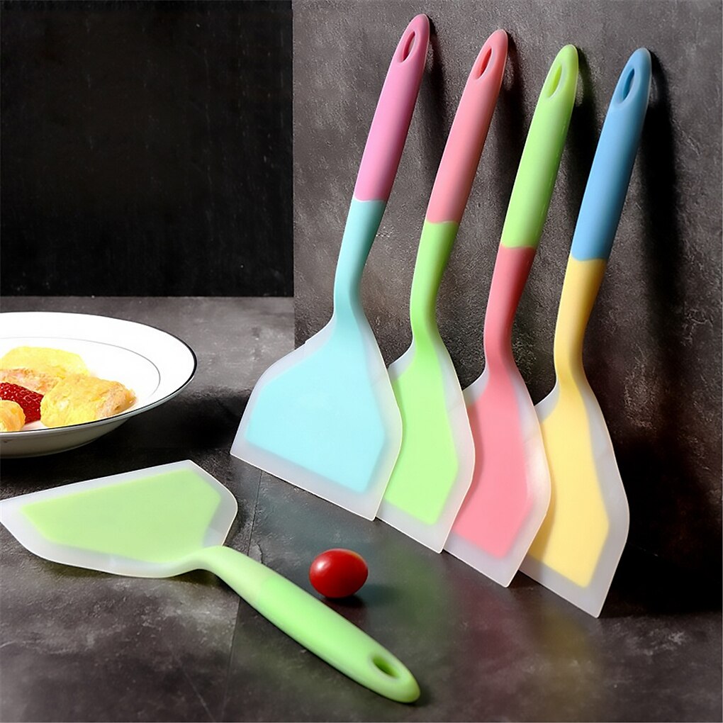 Home Cooking Utensils Silicone Spatulas Beef Meat Egg Kitchen Scraper Wide Pizza Shovel Non-stick Turners Food Lifters: Default Title