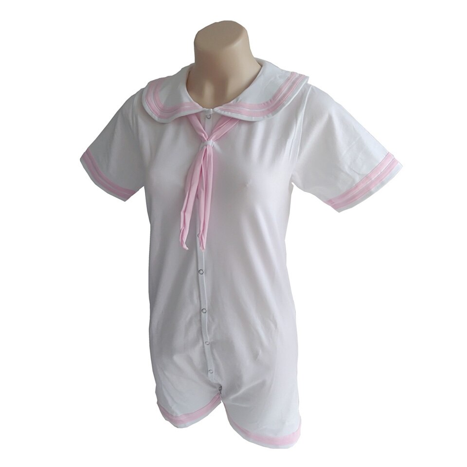 Abdl Onesie Katoen Roze Matrozenpakje Volwassen Baby Kruipen Bodysuit Baby Romper Voor Liefhebbers Voor Meisje