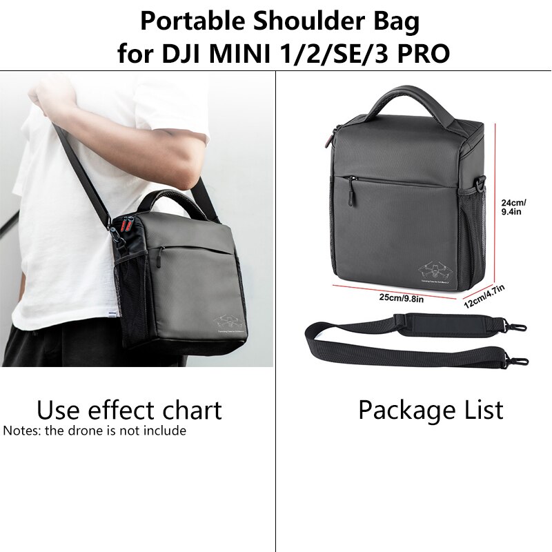 DJI Mini 2 Shoulder Bag Handbag PU Portable Carrying Case Mavic Mini Drone Accessories Storage Bag Mini SE 3 PRO Safety Case Bag: Shoulder Bag1-MINI 3
