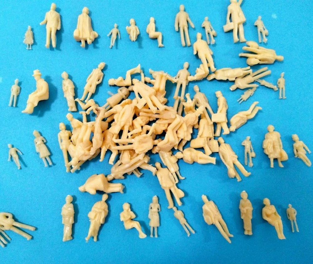 Figurine Miniature de personne, échelle 1:75 – 200, couleur de la peau, passager pour modèle de Train, disposition
