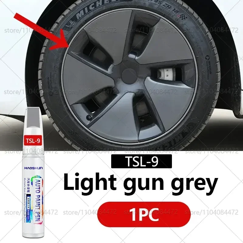 Für Tesla Modell 3Y S X Autorad Kratzer Reparaturstift Mattschwarz Dunkelgewehr Grau Silber Schwarz Mehrere Farben Lackreparaturstift: Orange
