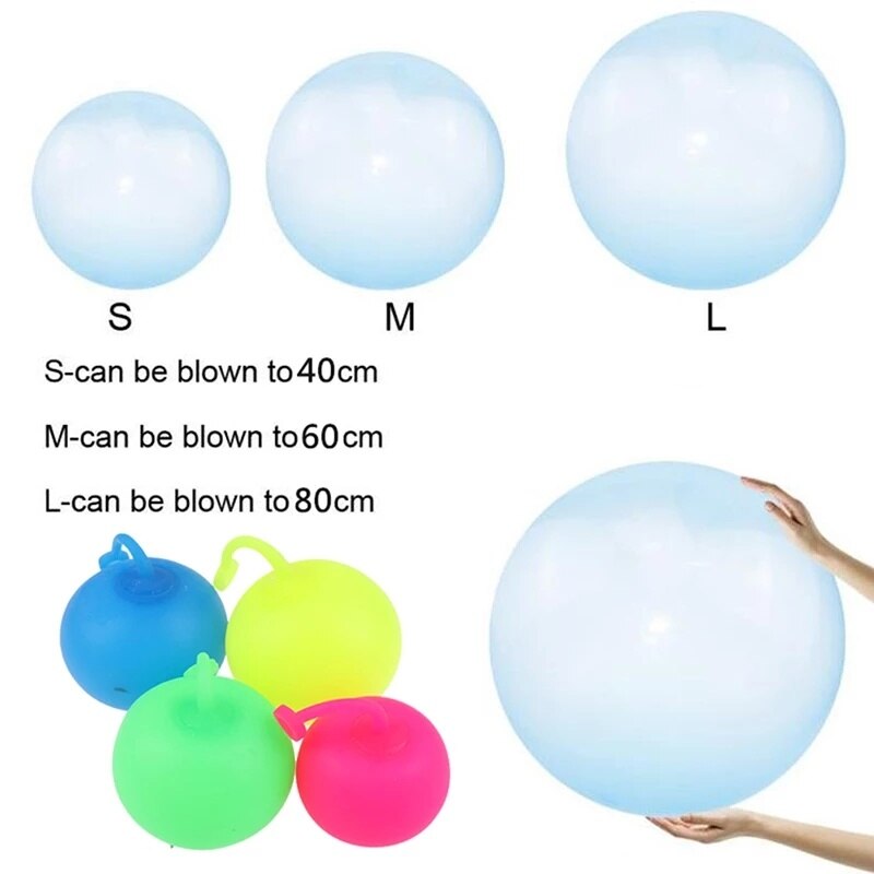 Wubble Bubble Ball Children Outdoor Inflatable Toy Water Filled Bubble Ball Blow Up Balloon Toy Durable Fun Summer for Kids