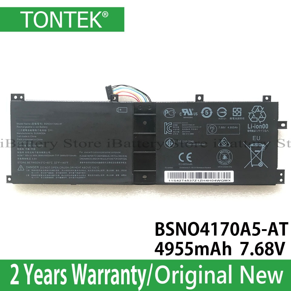 Echt BSNO4170A5-AT Batterij Voor Lenove Ideapad Miix 510 520 510-12ISK 520-12ISK Pro Miix 510-12 5B10L68713 Originele Akku