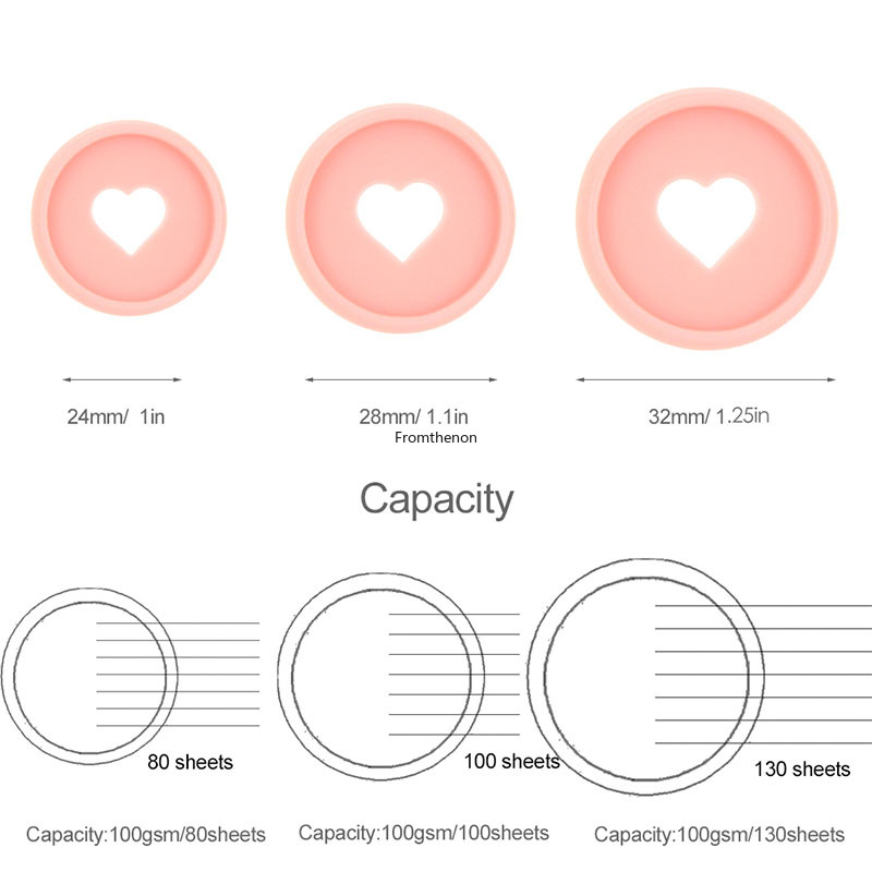 28mm A5 A6 Discbound Notebook Planner Discs Binding Ring Macaron Heart-shaped Mushroom Hole Disc Bound Discs Binding Supplies