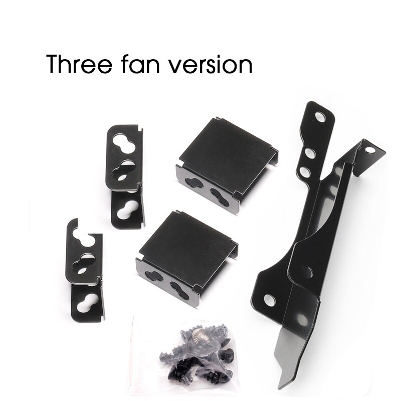 9CM/12CM Graphics Card Companion Fan Bracket, Computer GPU PCI Bit Cooling Rack MOD Buckle 5.0: 3 Fans Type