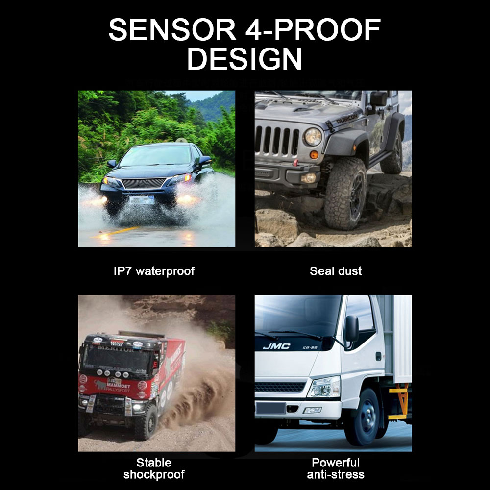 Bil dæktryk alarm dæktryk overvågning lastbil 8.0 bar tpms 6 stk sensor køretøjer