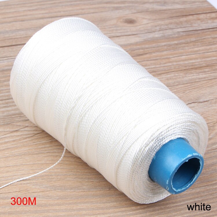 300M Sewing Thread for Leather Shoe Craft Sewing Waxed Thread Durable Strong Nylon Threads Hand Stitching Cord Leathercraft: white