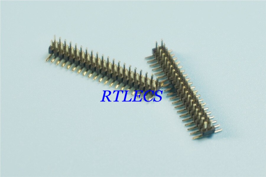 10 Stuks 1.0 Mm Pitch 2X20 P 40 Positie Pin Header Mannelijke Dual Row Pcb Smd/Smt surface Mount