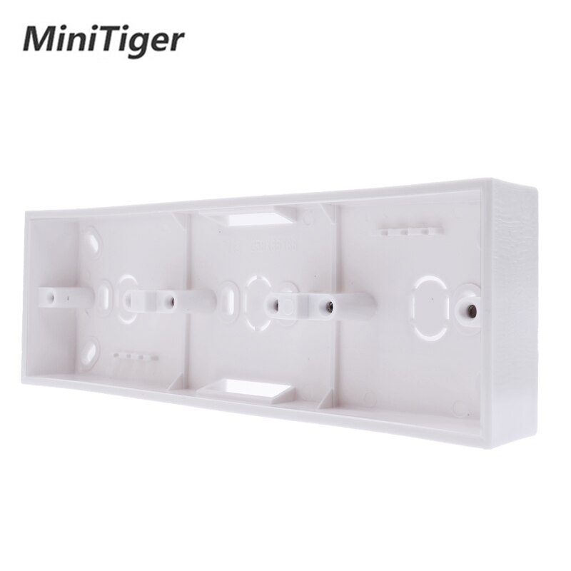 Esooli ekstern monteringsboks 258mm*86mm*34mm til 86 type triple touch-afbryder eller stikkontakt gælder for enhver position på vægoverfladen