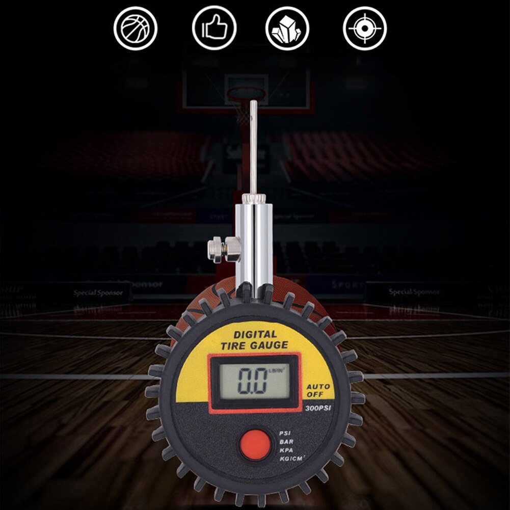 Ball Barometer Mini Volleyball Sports Accessories Pointer Digital Display Measure Manual Handheld Pressure Gauge Accurate Tool