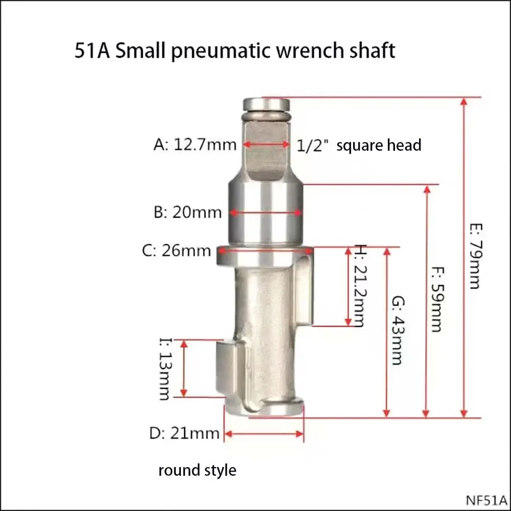 1PC 1/2 3/4 1" inch Pneumatic Tools Air Impact Wrench Anvil Driver spindle Axis Hammer block Repair Parts: Yellow