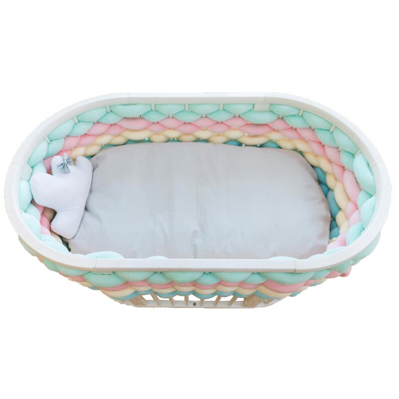 2021new 5M Baby Bumper Bed Braid Knot Pillow for Infant Bebe Crib Protector Cot Bumper Room Decor For Kids Room Decoratiion