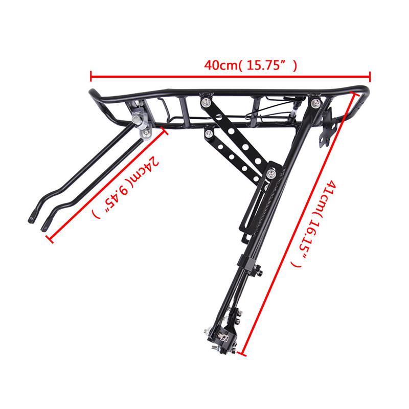 Achter Fietsenrek Fiets Cargo Rack Plank Verstelbare Fiets Fietsen Cargo Bagagedrager Rack Zware Houder Stand Voor Bike