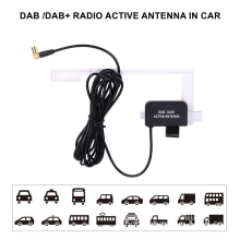 DAB+ Antenna Car Digital Radio DAB Receiver Module Built-In Radio Frequency Amplifier Broadcast Signal Active Aerial Universal