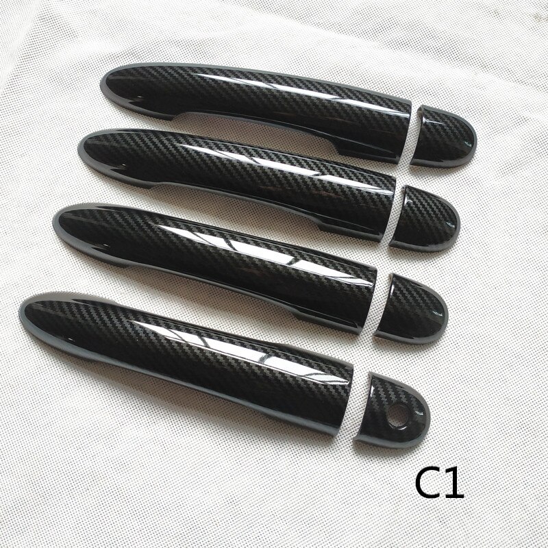 Til renault megane 2 ii mk2 tilbehør dørhåndtag cover trim håndtag covers plast imiteret kulfiber: C1