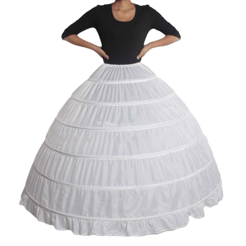 Women Crinoline Petticoat Hoop Skirts White Ball G Grandado