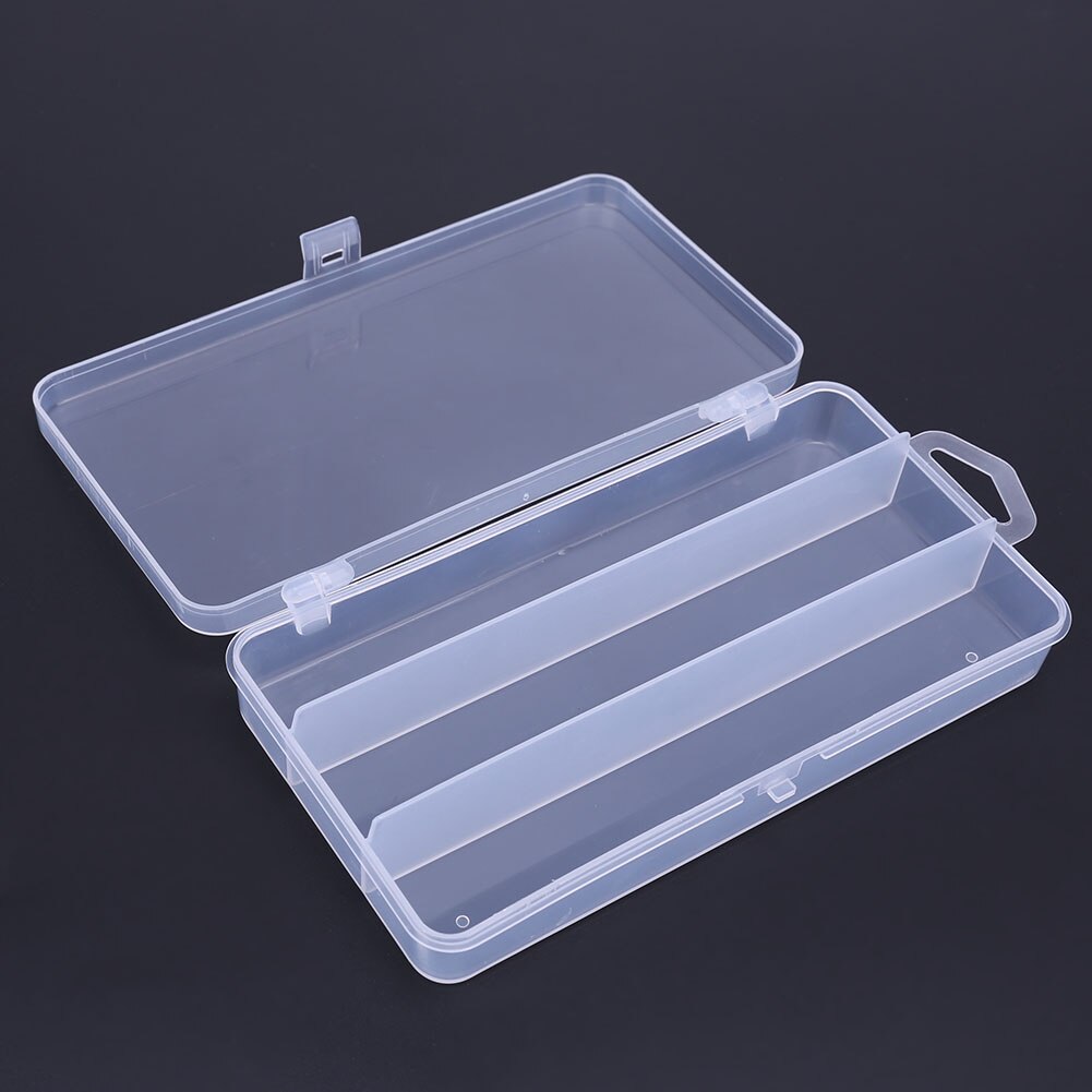 3 Compartments Fishing Bait Box Single Layer Fishing Hook Storage Case Transparent Plastic Outdoor Pesca Fishing Tackle Boxes