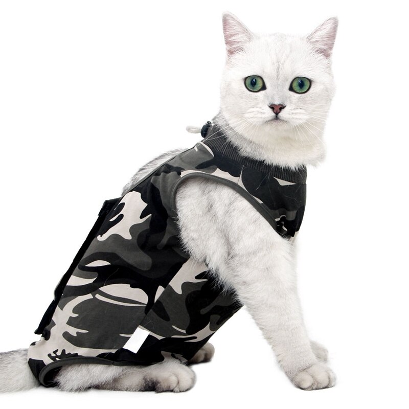 Pet Camouflage Suit Cat Vest Protective Clothing After Surgery Weaning Anti-Licking Suit Dogs Recovery Pet Supplies