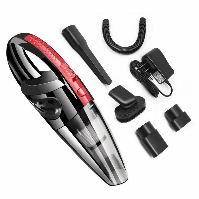 Handheld Vacuüm Draadloze Krachtige Cycloon Zuig Draagbare Oplaadbare Stofzuiger 6053 Quick Charge Voor Auto Thuis Huisdier Haar: Red