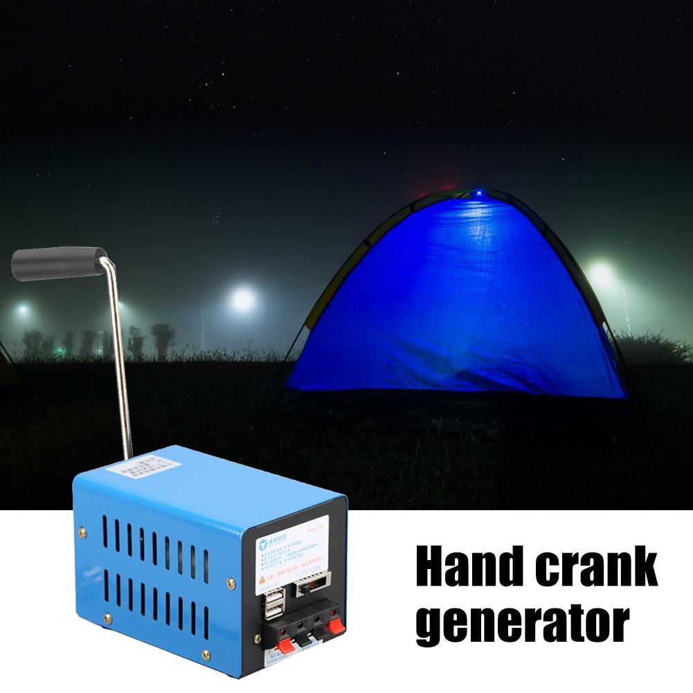 Hand-cranked Charging Generator Portable Emergency Dynamotor for Outdoor Use