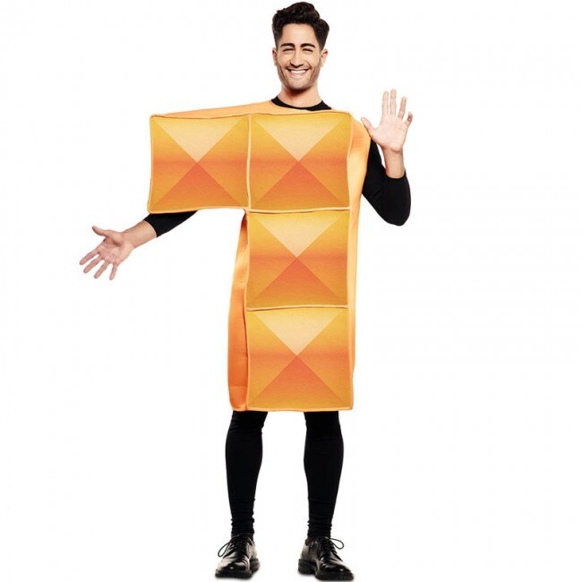Kostuum Tetris Oranje Voor Volwassen M/L