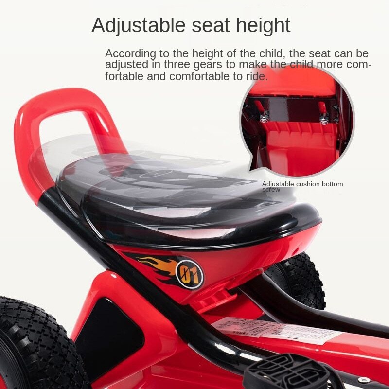 Los niños de cuatro rueda de Go-Kart bebé Pedal bicicleta de ejercicio los niños pueden sentarse cuatro ruedas playa bicicleta Pedal de bicicleta