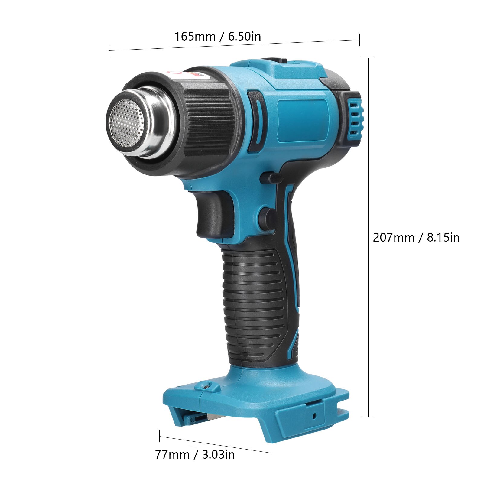 Cordless Handheld Air Machine Lithium Rechargeable Heating Equipment Temperatures Adjustable Power Tool with 2 Nozzles