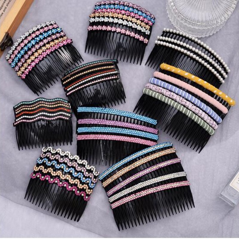 1Pc Rhinestone Bloem Haar Insert Kammen Bruiloft Party Side Kam Hair Styling Accessoires Voor Vrouwen Meisjes Haar Sieraden