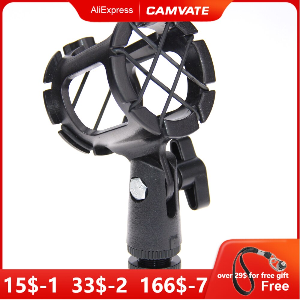 CAMVATE Camera Universal Microphone Shock Mount Microphone Camera Shoe Shock Mount for shotguns Camera Shoes and Boompoles