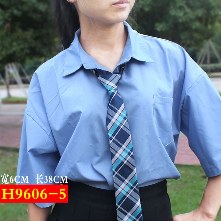 Versione coreana corta cravatta da ragazzo giapponese in stile accademia cravatta in poliestere con cerniera annodata da 6cm cravatta da uomo con cravatta a freccia: H9606-5