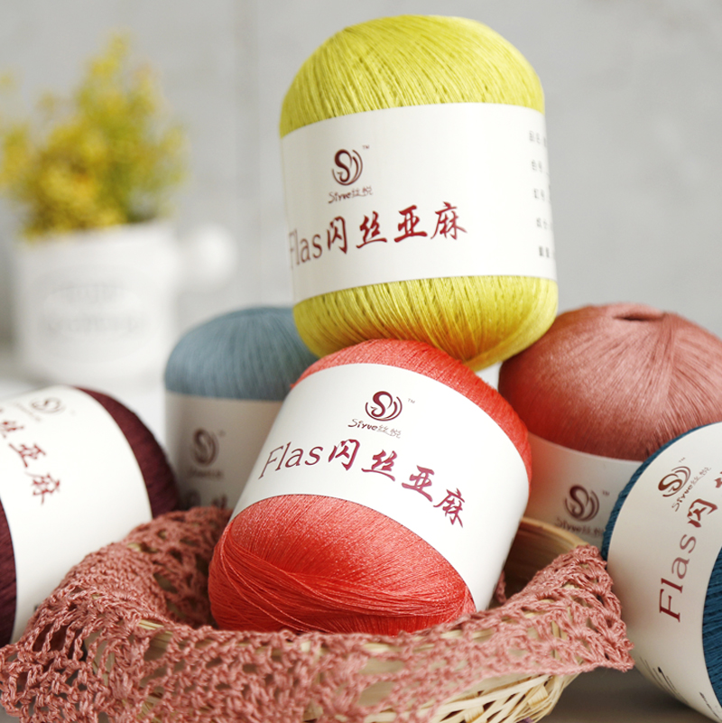 50g/ball Flax Yarn Crochet Line Hand Knit Threads Sew Knitted Yarns Handmade Needlework Crochet Yarn