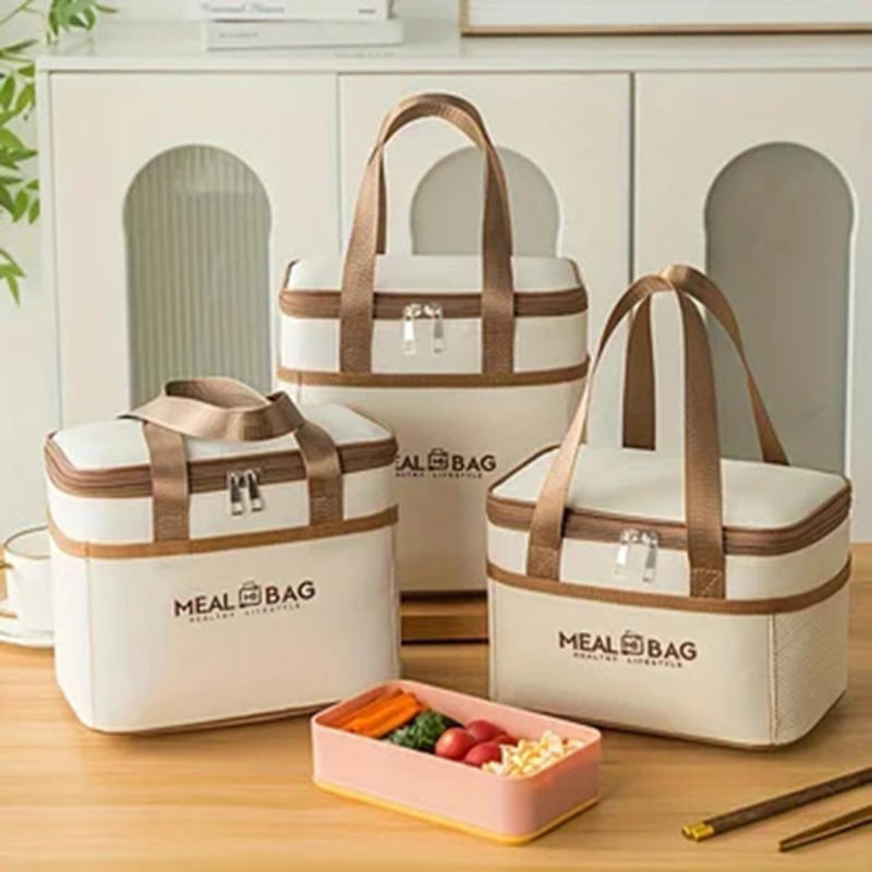 Square Insulated Lunch Bag For Women Kids Cooler Thermal Bag Portable Bento Box Ice Pack Tote Work Food Pouch Picnic Container