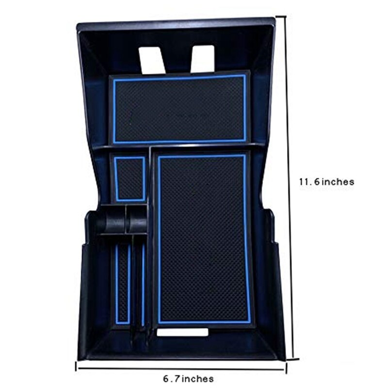 Compartimento central para coche, bandeja organizadora para Tesla Model 3, caja de reposabrazos para teléfono, soporte de gafas de sol de bolsillo, contenedor