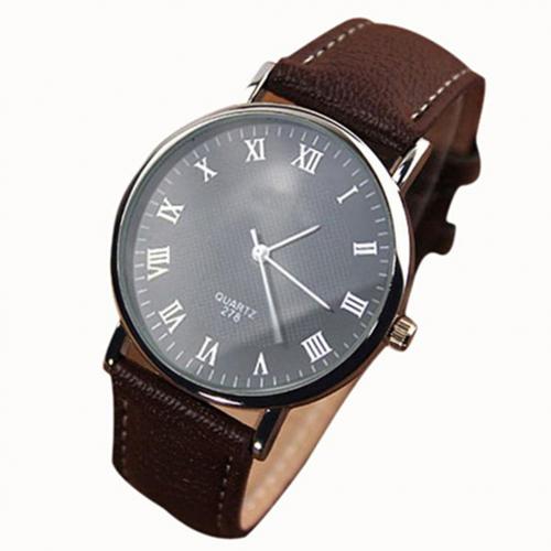 Minimalistische heren ultradunne horloges kunstlederen band romeinse cijfers quartz analoog sport polshorloge heren luxe horloge: Default Title