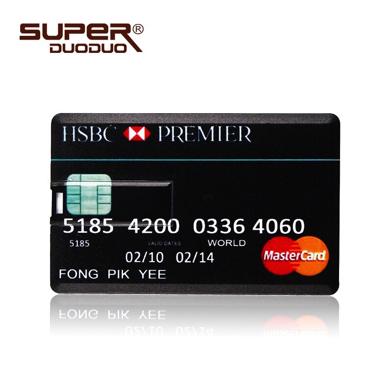 Carta di credito Master carte di credito visa American Express USB Flash Drive pen Drive 64GB 32G 8G 16G usb banca scheda di Memoria Spiedi drive pen