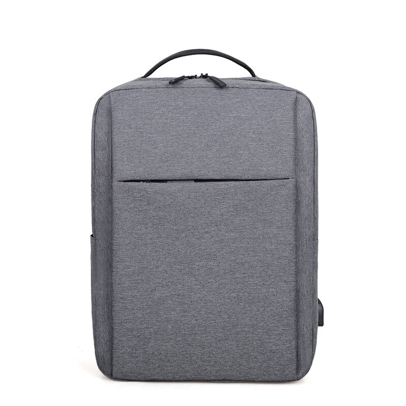 Pochette d'ordinateur femmes hommes sac à dos voyage sacs à dos mâle loisirs sac à dos Mochila pochette pour ordinateur portable sac pour ordinateur portable USB sac à dos housse d'ordinateur portable: Gris foncé