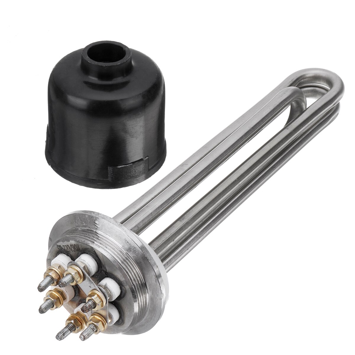 2" Tri-clamp (OD63) 220V Electrical Heating Element Immersion Water Heater Water Oil Heater Pipe 3/4.5/6/9/12KW All 304SUS