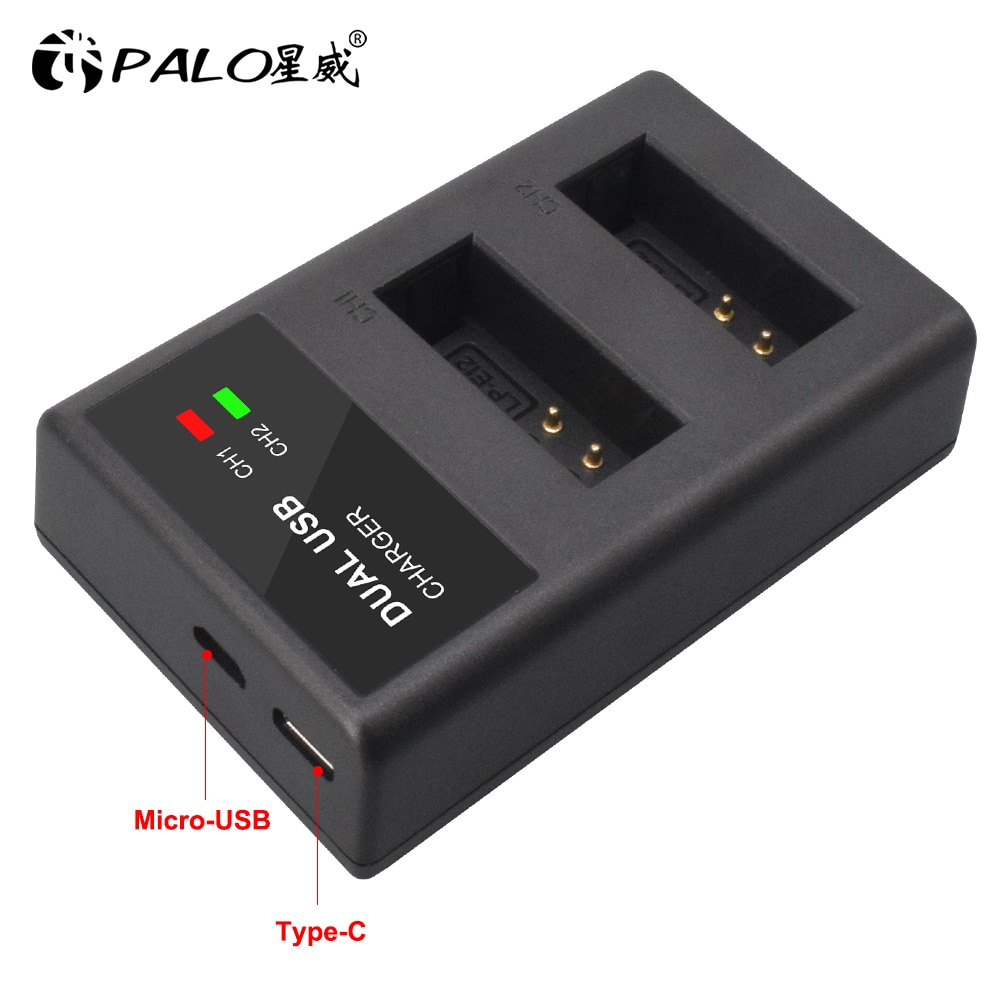 PALO – chargeur de batterie à double fentes, USB LP-E12, pour appareil photo Canon LP-E12, LP E12 LPE12