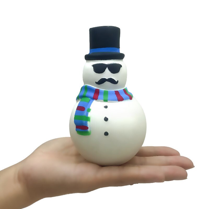 Fabrikanten Directe Verkoop Kerst Speelgoed Europese Stijl Geheugen Schuim Sjaal Snowman Pu Model Bril Kleine Sneeuwpop Squishy