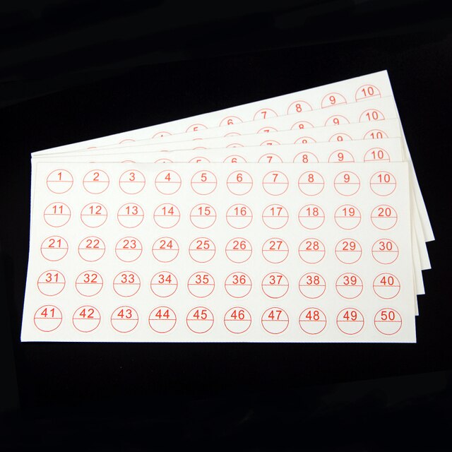 Diamond Painting Label Stickers Diamond Painting Accessory Embroidery Tools Storage Box /Bottle 447 DMC Number Label Sticker: 2pcs / red