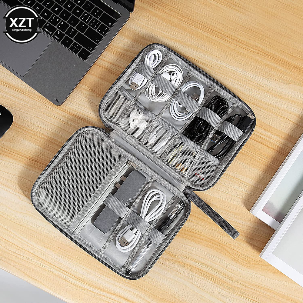 USB Digital Storage Clip, Cable Organizer, Headphones, Pens, Portable Batteries, Electronic Accessories Storage Waterproof Trave