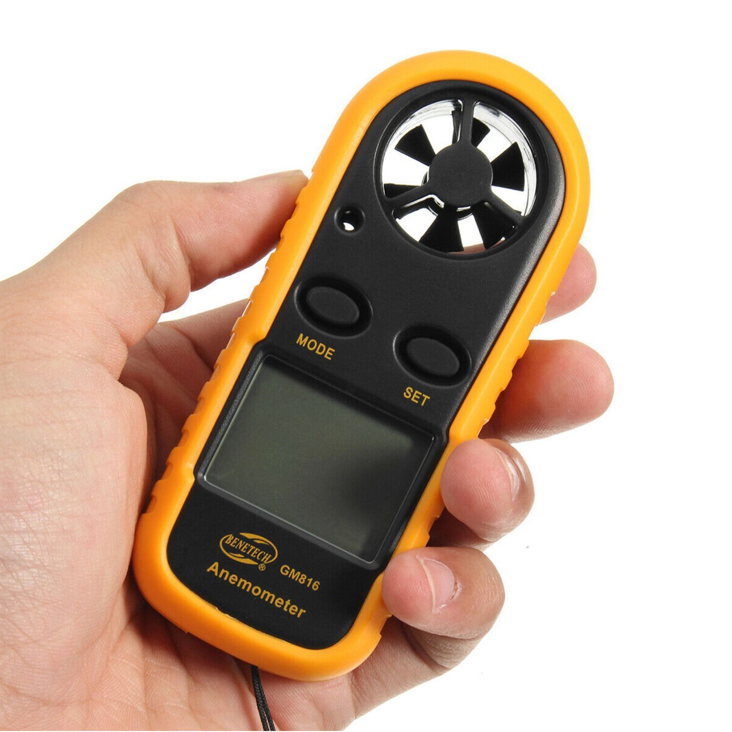 Digital Anemometer Handheld Wind Speed Meter Gauge Accurately Measure Wind Temperature Speed Backlight LCD Digital Weather Meter