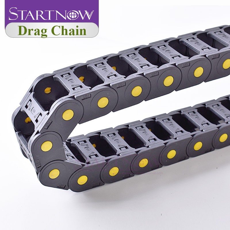 Startnow 30x25 Bridge Opened Plastic Drag Chain For CNC Router Machine Tool Parts Wire Carrier With End Connectors Cable Chains