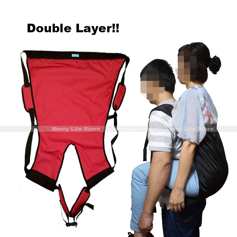 Patient Lift Sling Carrier One-Person Transferring Belt Carrying Up Down Stairs to Bed,Wheelchair,Chair,Car,Vehicle for Disabled