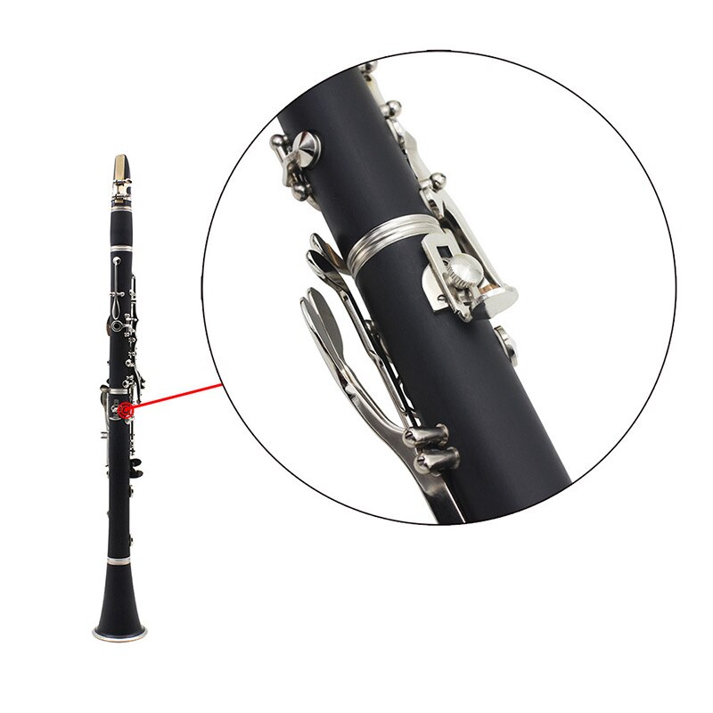 2x Clarinet Thumb Rest - Brass Plated - Replacement Finger Cover for Woodwind Instruments