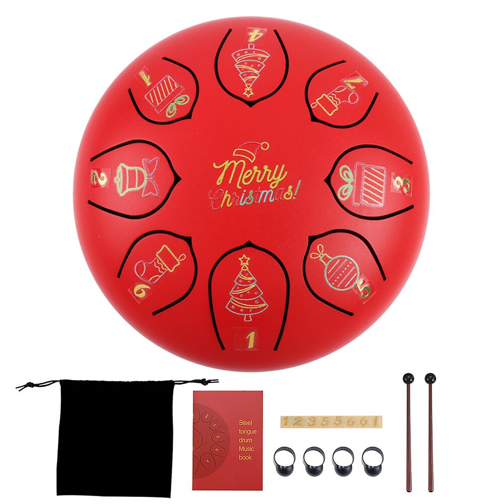 Ethereal Drum Ritme 8 Tune Tong Drum 6 Inch Hand Drum Met Drumsticks Sticker W/Opbergtas Voor Percussie muziekinstrument