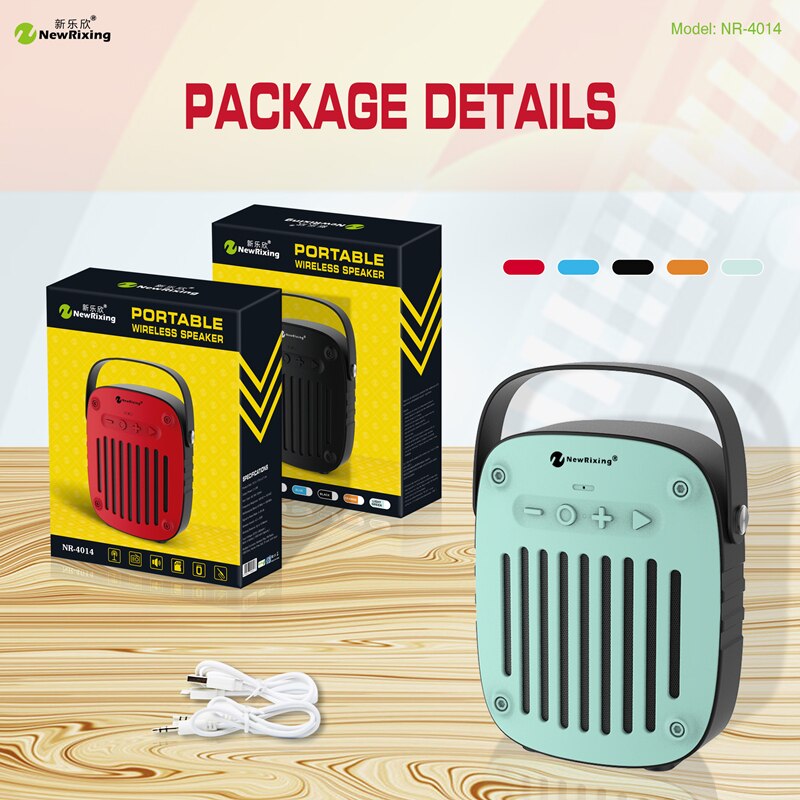 Portable Wireless Speaker Subwoofer Stero Bluetooth Speakers Support TF USB AUX FM Radio Desktop caixa de som for iPhone Android