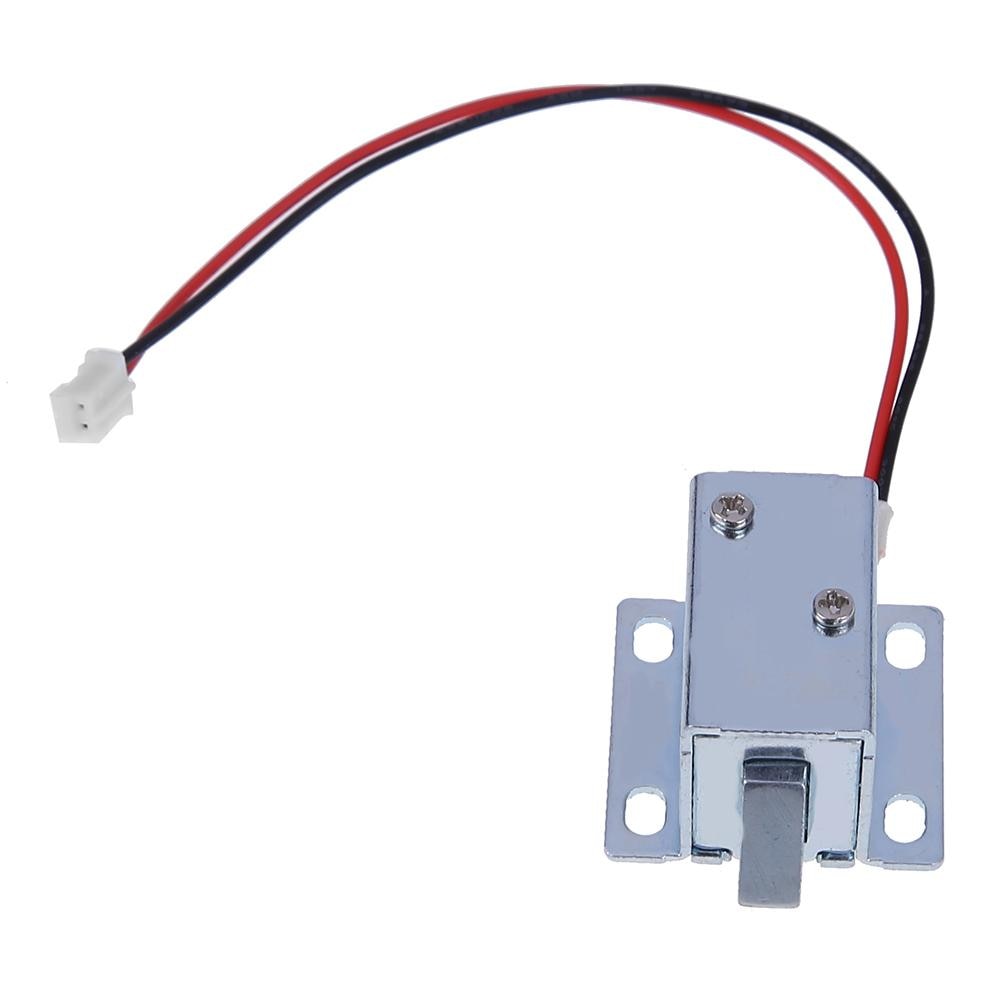 Mini cerradura de solenoide pequeña de 6/12V CC, cerradura de cajón de gabinete de Control eléctrico electromagnético, bloqueo automático inteligente, mejora del hogar