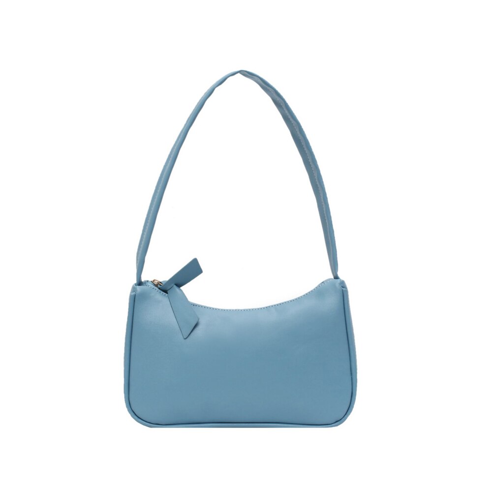 Bolso de mano Retro para mujer, bolsa pequeña subaxilares, informal, Retro,: blue